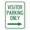 Signmission Reserved Parking Visitor Parking W/ Right Arrow Heavy-Gauge Alum Parking, 18" x 24", A-1824-23020 A-1824-23020 - alternate 1